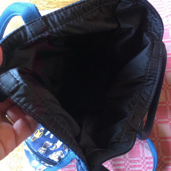 Lesportsac Large Navy Tote with Professions Print - Picture 7 of 10